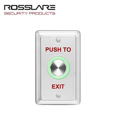 Rosslare PLASTIC SLIM PIEZO ELECT PUSH TO EXIT BUTTON WITH LIGHT RING ROS-EX-H04